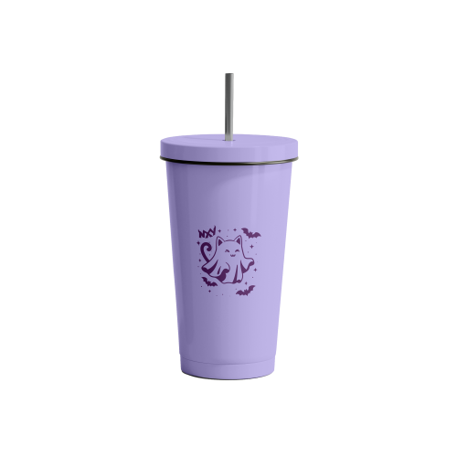 كوب (بوو) بغطاء ومصاص - Boo Mug with Straw and Lid