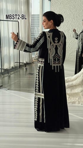 بشت مخمل تطريز عسيري