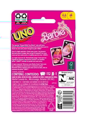 لعبة أونو شخصيات فلم باربي