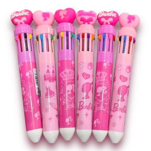 قلم حبر 6 الوان باربي قلب