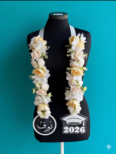 طوق ورد صناعي