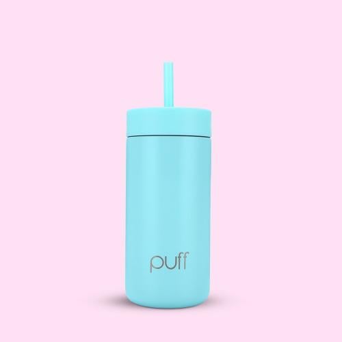 قارورة حافظة قهوة بف سيبي لون بيبي بلو مطفي PUFF