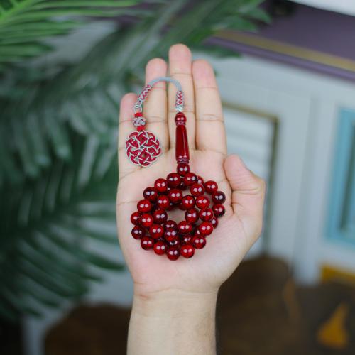 سبحة "التوتية" – أناقة اللون وعمق العروق الطبيعية
