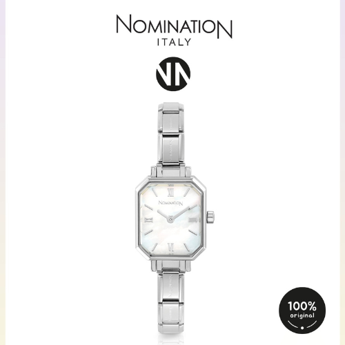 ساعه فضي مينا ابيض