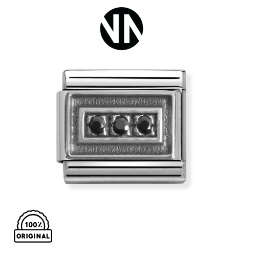 شكل تركيب كلاسك فضي مع زيركون اسود