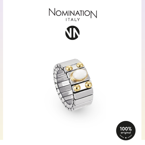 خاتم نومينيشن اكستينشن حجر لون ابيض