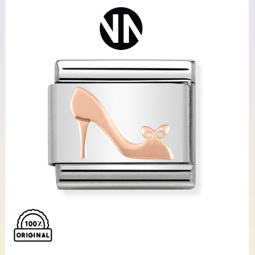 شكل تركيب كلاسك روز قولد زيركون9K HEEL SHOE