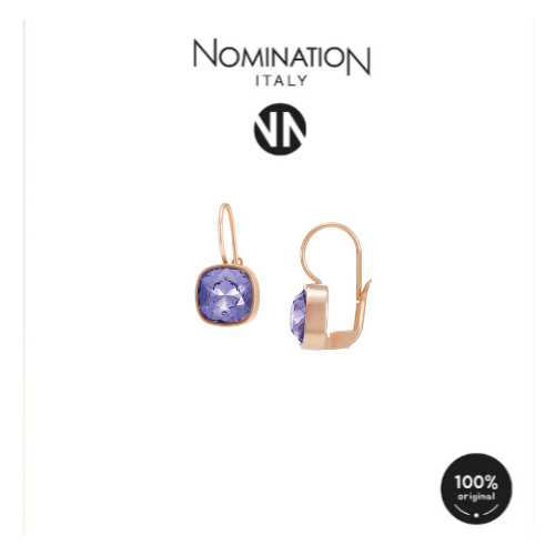 حلق نومينيشن نازل حجر لون PURPLE