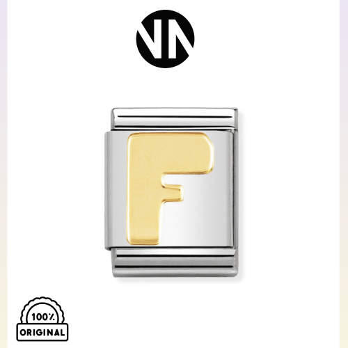 حرف تركيب عريض حرفF لون ذهبي