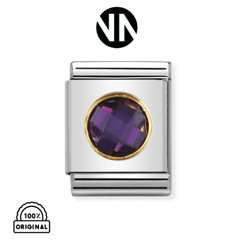 حجرزيركون موف شكل دائري عريض