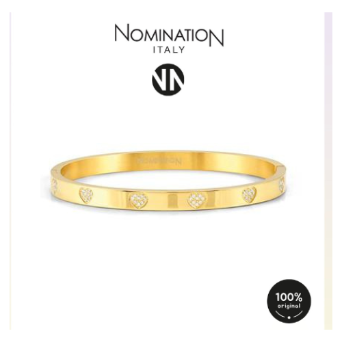 اسوارة ذهبية مع زريكون قلوب