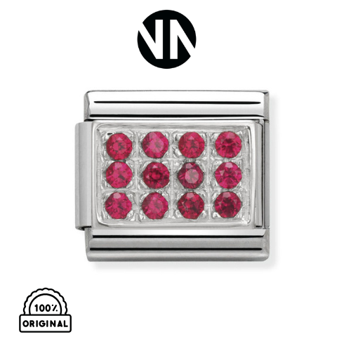 شكل تركيب كلاسك فضي مربع لون احمر