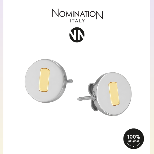 حلق نومينيشن حجر حرف I لون ذهبي