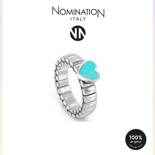 خاتم اكستنشن مقاس صغير فضي Turquoise Heart