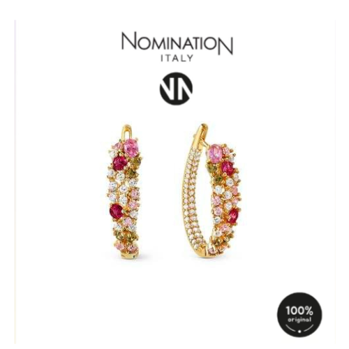 حلق نومنيشن ذهبي لون وردي