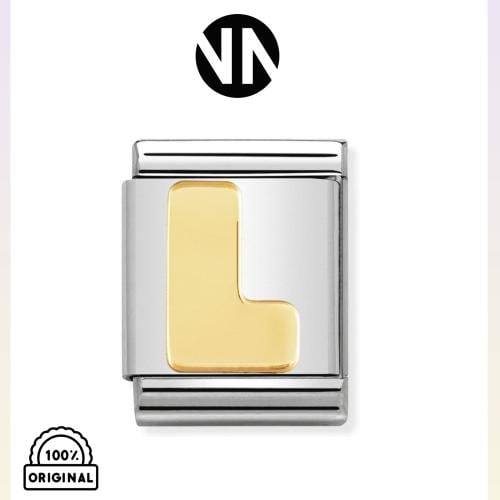 حرف L عريض ذهبي