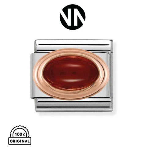 شكل تركيب كلاسيك حجر بيضاوي روزقولدGOLD GARNET