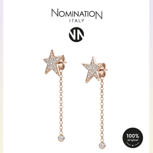 حلق فاشن روزقولد شكل نجمه