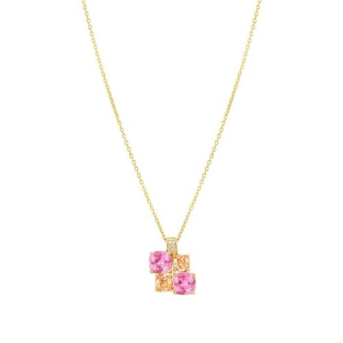 سلسال ذهبي zirconia MIXED fin, Yellow gold