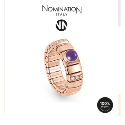 خاتم روز قولد حجر AMETHYST