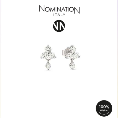 حلق فضي نازل زيراكون