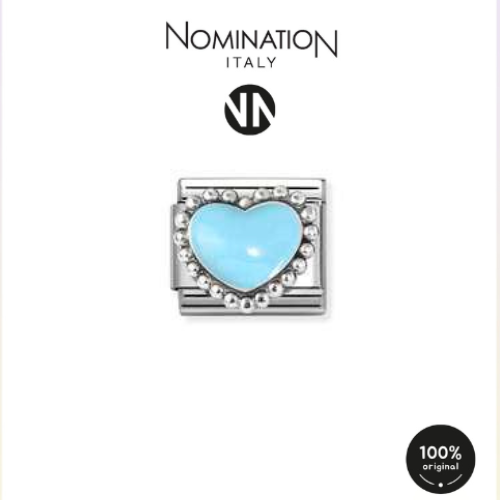 قطعة تركيب قلب اخضر سماوي