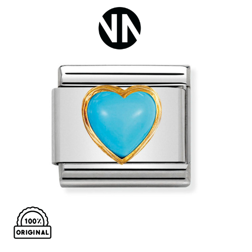 شكل تركيب كلاسيك حجر قلب تركواز