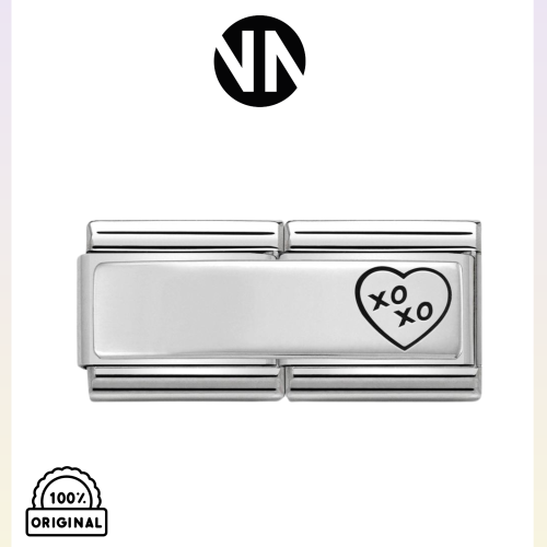 شكل تركيب دبل كلاسك قلب XOXO زيركون