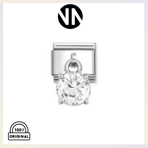 شكل تركيب كلاسك زيركون دائري نازل ابيض