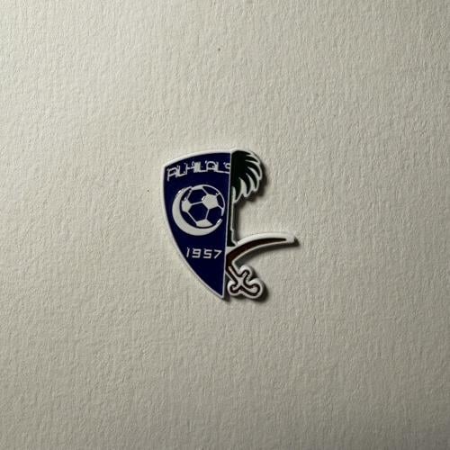ملصقات معدنية الهلال مع سيفين و نخلة