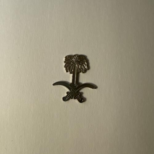 ملصقات معدنية سيفين و نخلة فضي