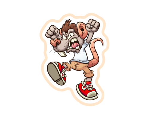 ستيكر جرذ معصب