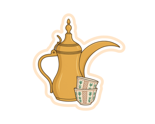 ستيكر القهوة السعودية