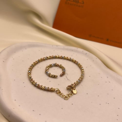 سوارة وخاتم عيار 18