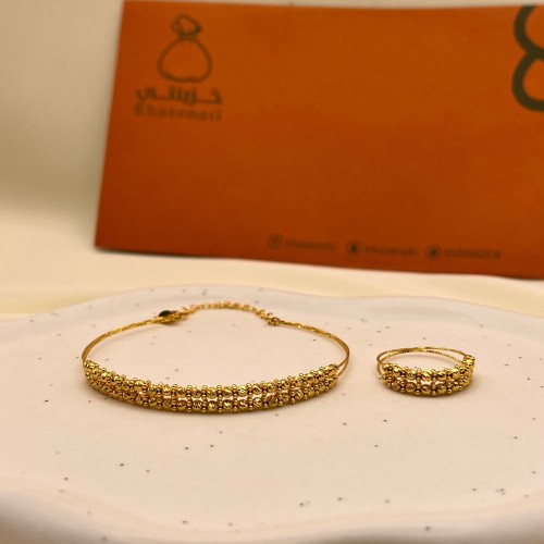 سوارة وخاتم عيار 21