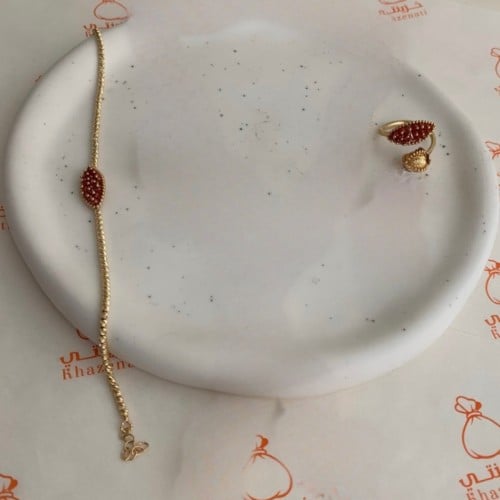 سوارة وخاتم عيار 18