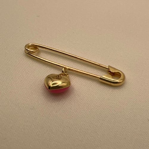 بروش وردي قلب عيار 18