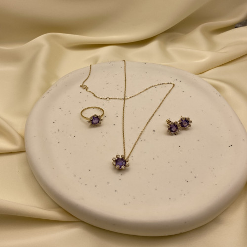 نص طقم حجر بنسفجي عيار 18