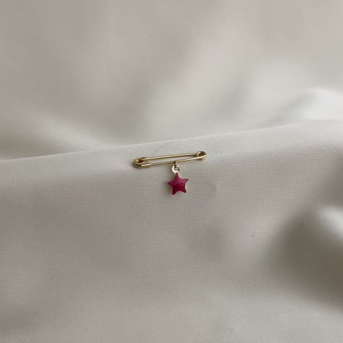 بروش وردي نجمة عيار 18