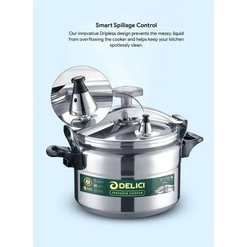 قدر ضغط ألومنيوم من ديليتشي سعة 9 لترًا مع ضمان لم...