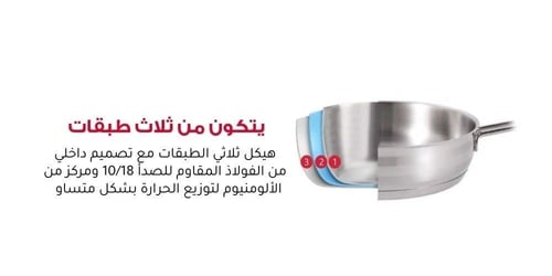 طقم قدور ستيل 9 قطع من مستر كوك MISTER COOK BA1900