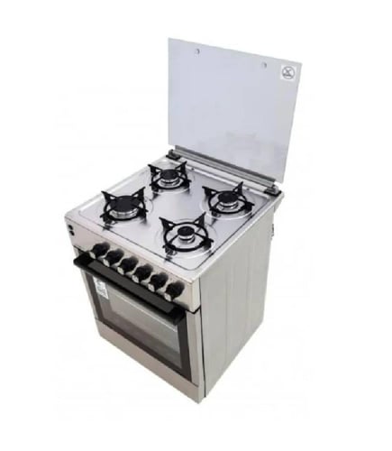 فرن غاز كوميتل 4 عيون 57*57 سم أمان كامل – فضي LF6...