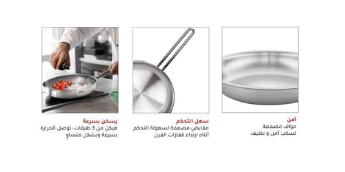 طقم قدور ستيل 7 قطع من مستر كوك MISTER COOK BA3000