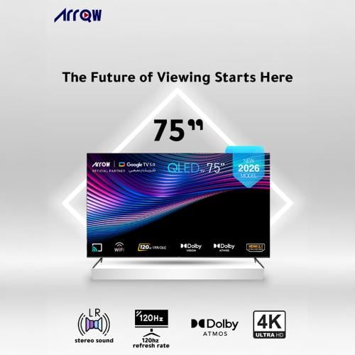 تلفزيون كيو إل إي دي 4K ذكي 75 بوصة أركيو بنظام تل...