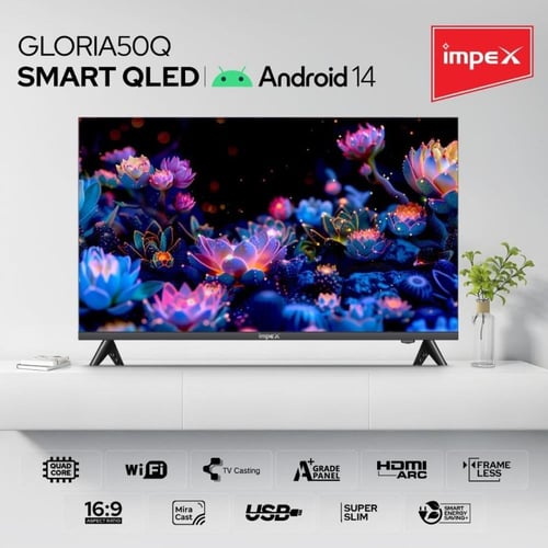 شاشة امبيكس 50 بوصة - كيو لد QLED - اندرويد 14 - -...