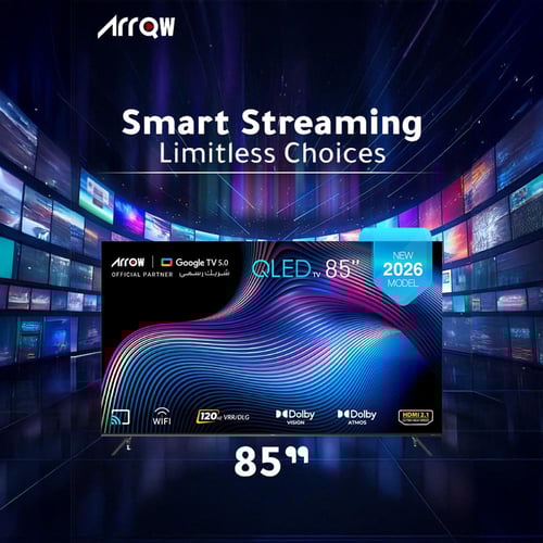 تلفزيون كيو إل إي دي 4K ذكي 85 بوصة أركيو بنظام تل...