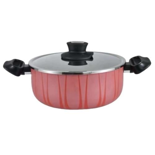 قدر تفلون مع غطاء ستانلس ستيل 26 سم من مستر كوك MI...