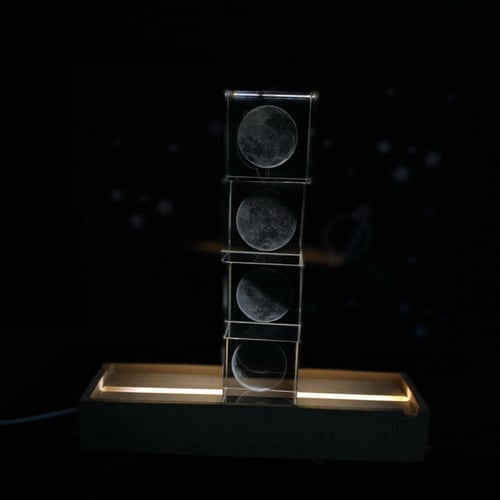 اضاءة القمر ثلاثية الابعاد 4 مكعبات