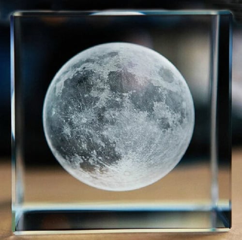 اضاءة القمر ثلاثية الابعاد 4 مكعبات