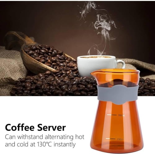 سيرفر قهوة زجاجي عسلي | ربلة | 300 ml